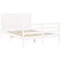 Giroletto con Testiera Bianco Small Double Legno Massello