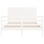 Giroletto con Testiera Bianco Small Double Legno Massello