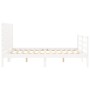 Giroletto con Testiera Bianco Small Double Legno Massello