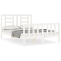 Giroletto con Testiera Bianco Small Double Legno Massello