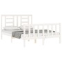 Giroletto con Testiera Bianco Small Double Legno Massello