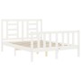 Giroletto con Testiera Bianco Small Double Legno Massello