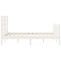 Giroletto con Testiera Bianco Small Double Legno Massello