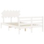 Giroletto con Testiera Bianco Small Double Legno Massello