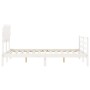 Giroletto con Testiera Bianco Small Double Legno Massello