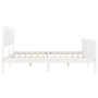 Giroletto con Testiera Bianco Small Double Legno Massello