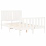 Giroletto con Testiera Bianco Small Double Legno Massello