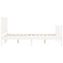 Giroletto con Testiera Bianco Small Double Legno Massello