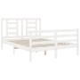 Giroletto con Testiera Bianco Small Double Legno Massello