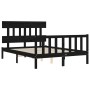Giroletto con Testiera Nero Small Double in Legno Massello