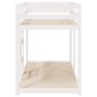 Letto a Castello Bianco 75x190 cm in Legno Massello di Pino