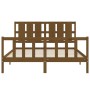 Giroletto con Testiera Miele King Size in Legno Massello