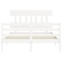 Giroletto con Testiera Bianco Double in Legno Massello
