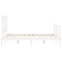 Giroletto con Testiera Bianco Double in Legno Massello