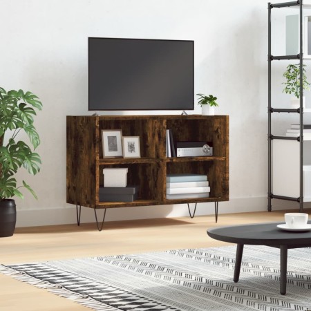 Mobile Porta TV Rovere Fumo 69,5x30x50 cm in Legno Multistrato