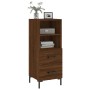 Credenza Rovere Marrone 34,5x34x90 cm in Legno Multistrato