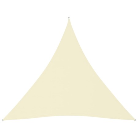 Parasole a Vela Oxford Triangolare 3x3x3 m Crema