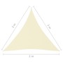 Parasole a Vela Oxford Triangolare 3x3x3 m Crema