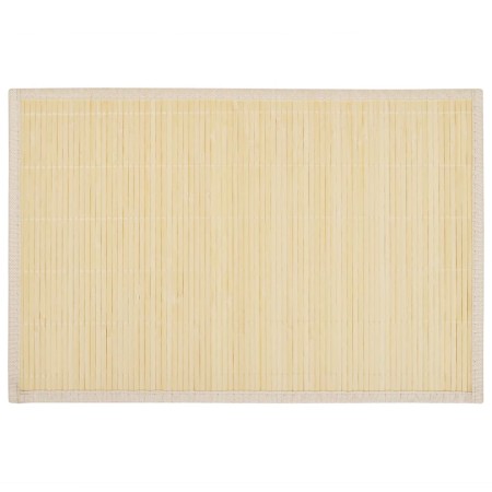 6 Tovagliette di Bamboo 30 x 45 cm Naturale