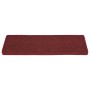 Tappetini per Scale 15 pz 65x21x4 cm Rosso Opaco