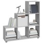 Libreria a Scala Grigio Sonoma 107 cm in Legno Multistrato