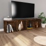 Libreria/Mobile TV Rovere Fumo 36x30x143cm in Legno Multistrato