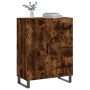 Credenza Rovere Fumo 69,5x34x90 cm in Legno Multistrato