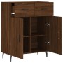 Credenza Rovere Marrone 69,5x34x90 cm in Legno Multistrato