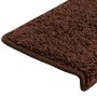 Tappetini per Scale in Moquette 15 pz 65x21x4 cm Marroni