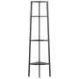 Scaffale Angolare a 4 Livelli Nero 45,5x31,5x150 cm