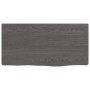 Ripiano Muro Marrone Scuro 40x20x4 cm Massello Rovere Trattato