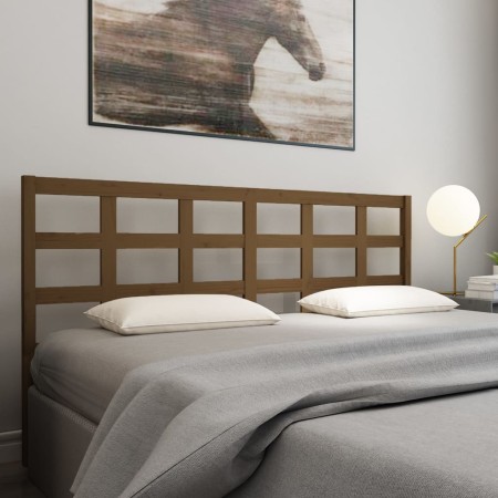 Testiera Letto Miele 205,5x4x100 cm in Legno Massello di Pino