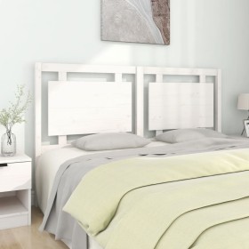 Testiera per Letto Bianca 165,5x4x100 cm Legno Massello di Pino