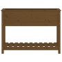 Fioriera con Mensola Miele 111,5x34,5x81 cm Legno Massello Pino