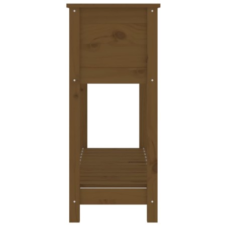 Fioriera con Mensola Miele 111,5x34,5x81 cm Legno Massello Pino