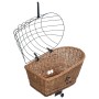 Cestino Posteriore Bici e Copertura 55x31x36cm Salice Naturale