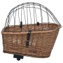 Cestino Posteriore Bici e Copertura 55x31x36cm Salice Naturale