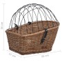 Cestino Posteriore Bici e Copertura 55x31x36cm Salice Naturale