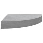 Mensole Angolari 4 pz Grigio Cemento 25x25x3,8 cm in MDF