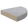 Mensole Angolari 4 pz Grigio Cemento 25x25x3,8 cm in MDF