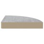 Mensole Angolari 4 pz Grigio Cemento 25x25x3,8 cm in MDF