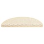 Tappeti Autoadesivi Scale Aspetto Sisal 15 pz 56x17x3 cm Crema