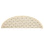 Tappeti Autoadesivi Scale Aspetto Sisal 15 pz 56x17x3 cm Crema