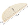 Tappeti Autoadesivi Scale Aspetto Sisal 15 pz 56x17x3 cm Crema