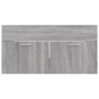 Set Mobili da Bagno 2 pz Grigio Sonoma in Legno Multistrato