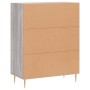 Credenza Grigio Sonoma 69,5x34x90 cm in Legno Multistrato