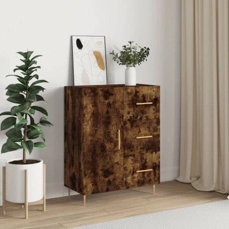 Credenza Rovere Fumo 69,5x34x90 cm in Legno Multistrato