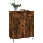 Credenza Rovere Fumo 69,5x34x90 cm in Legno Multistrato