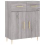 Credenza Grigio Sonoma 69,5x34x90 cm in Legno Multistrato