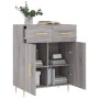 Credenza Grigio Sonoma 69,5x34x90 cm in Legno Multistrato